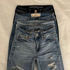 4 Pack of American Eagle and Hollister Jeans